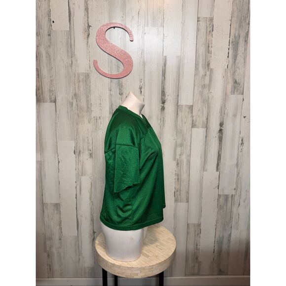 Alleson Athletic Green Mesh Football Jersey | Youth L/XL Fits Women’s Small - Picture 3 of 6